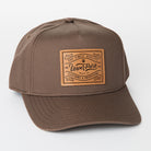 Upper Park Leather Provisions Frame Cap Hat - Front View - Walnut Brown