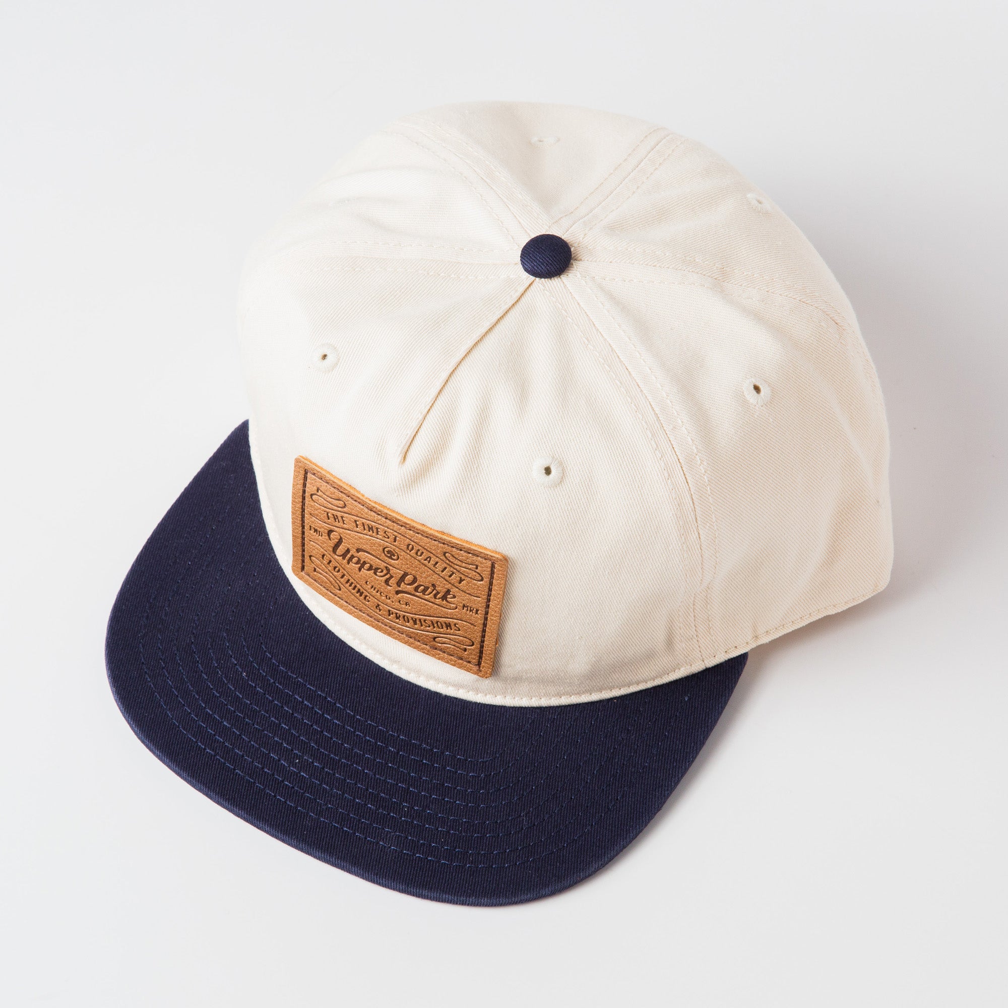 Leather Provisions Navy Two Tone Vintage Style Hat - Upper Park