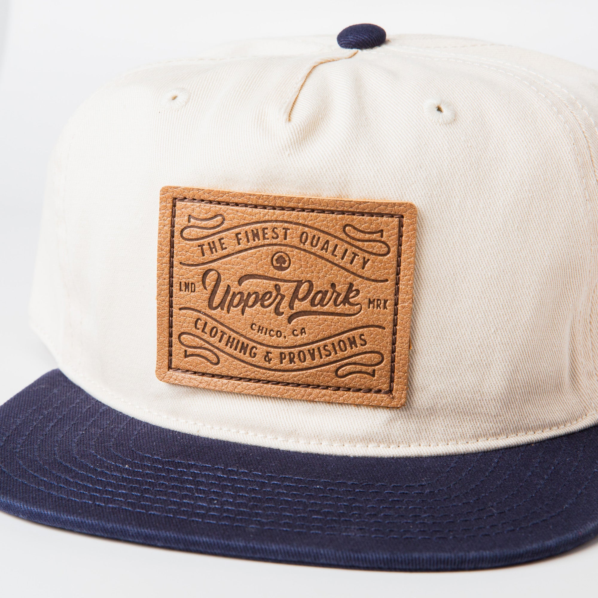 Leather Provisions Navy Two Tone Vintage Style Hat - Upper Park