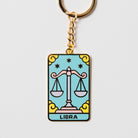 Libra Key Chain Gold Metal - Zodiac Key Chain