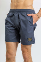 Petrol Blue Beach Shorts 17 inches Dark Blue Upper Park Patch