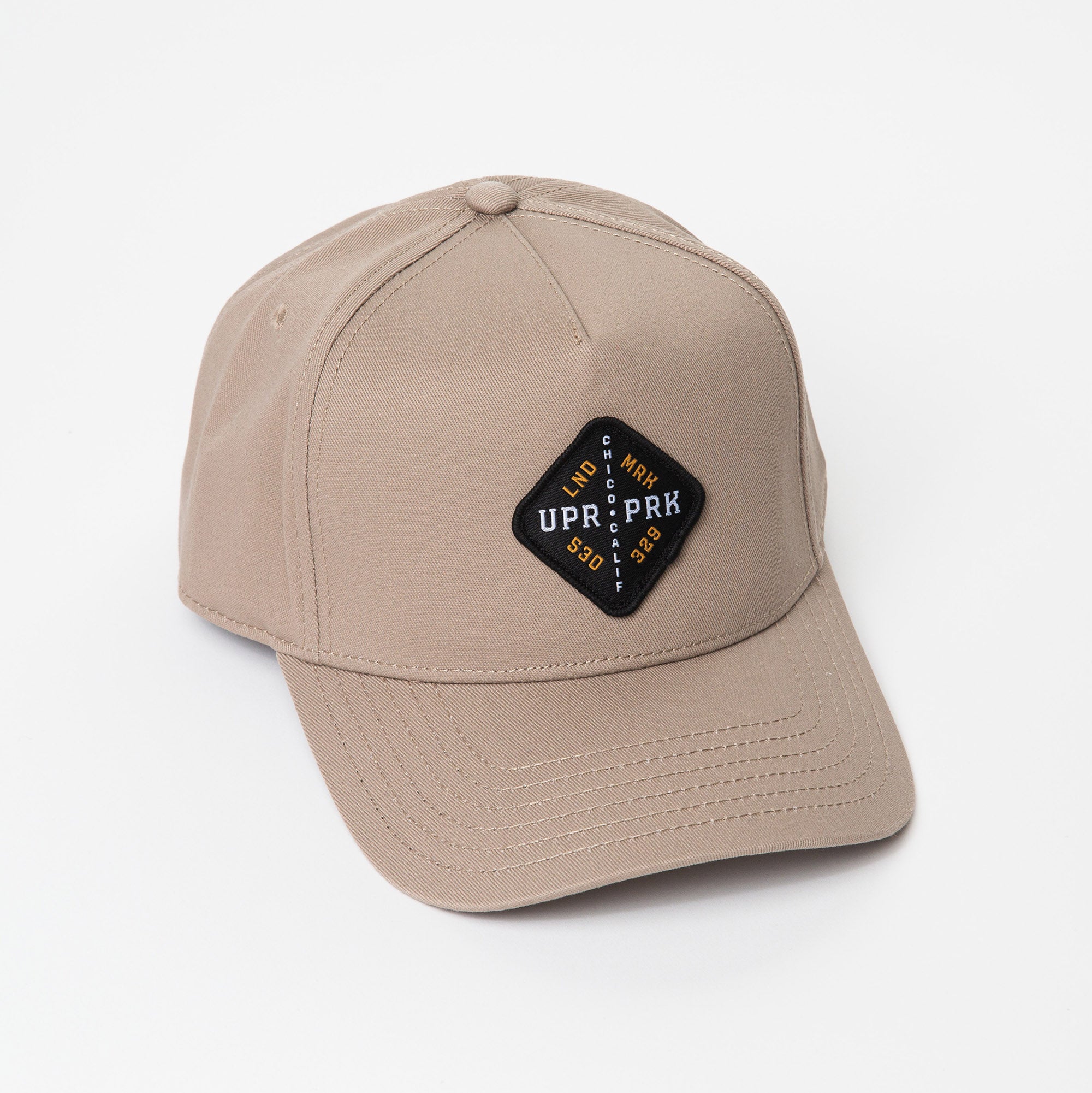 Navigator Patch Frame Cap - 5 panel hat khaki - Upper Park Clothing - Chico, Ca