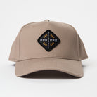 Navigator Patch Frame Cap - 5 panel hat khaki - Upper Park Clothing - Chico, Ca