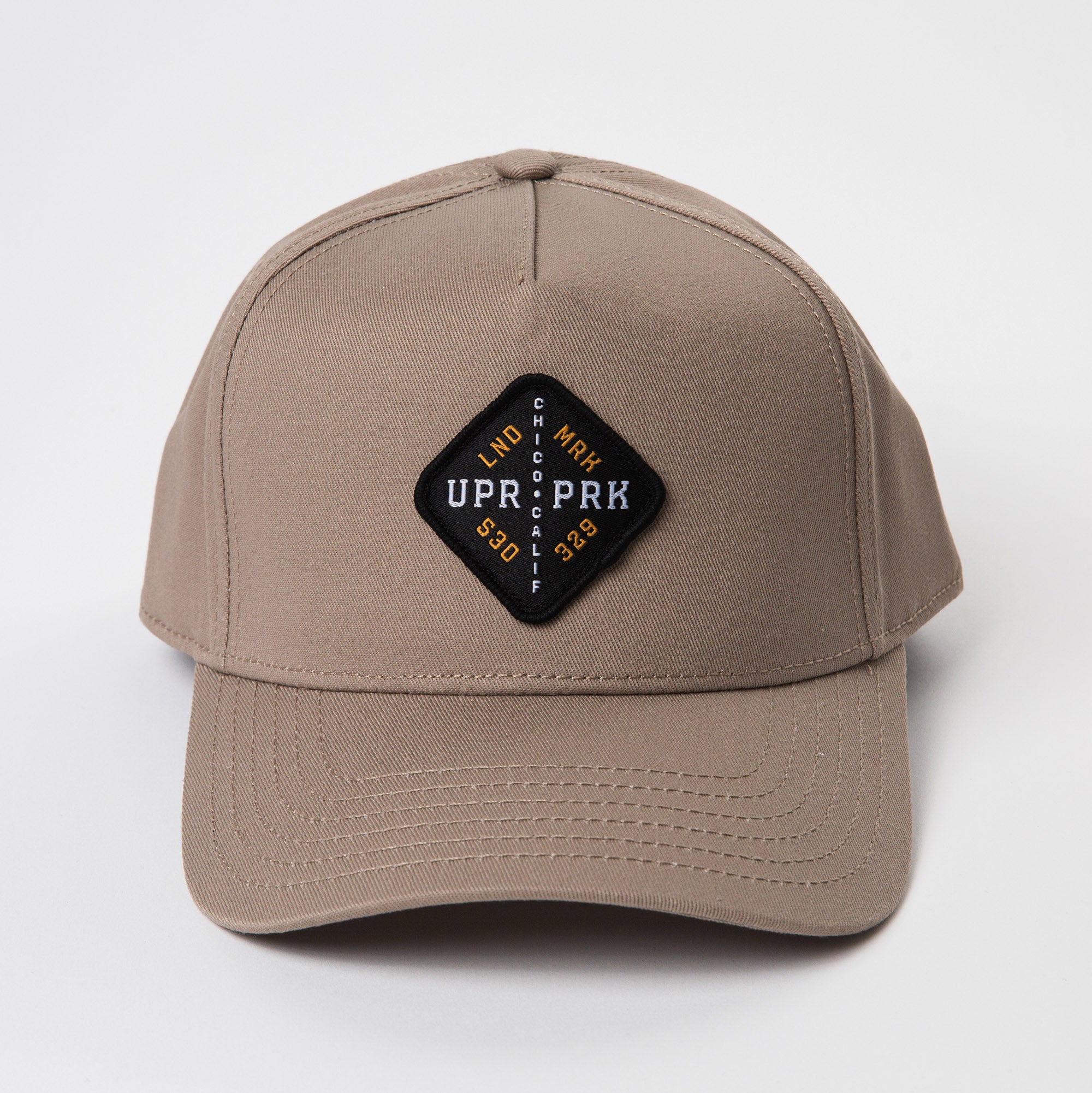 Navigator Patch Frame Cap - 5 panel hat khaki - Upper Park Clothing - Chico, Ca