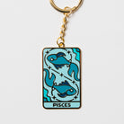 Pisces Key Chain Gold Metal - Zodiac Key Chain