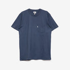 Simple Mini Vertical Flag Pocket Shirt Petrol Blue