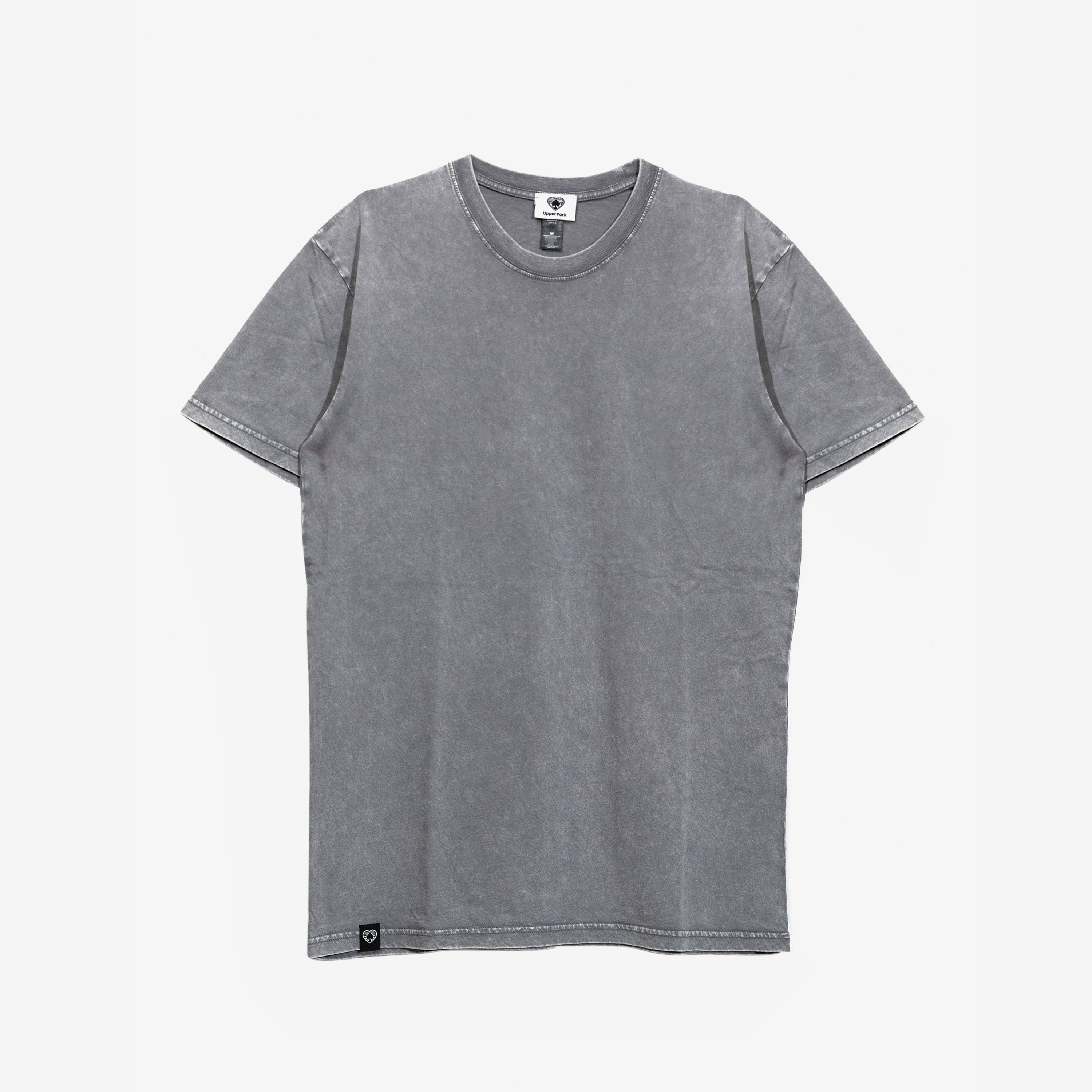 Simple Stone Washed Tee Shirt Ash