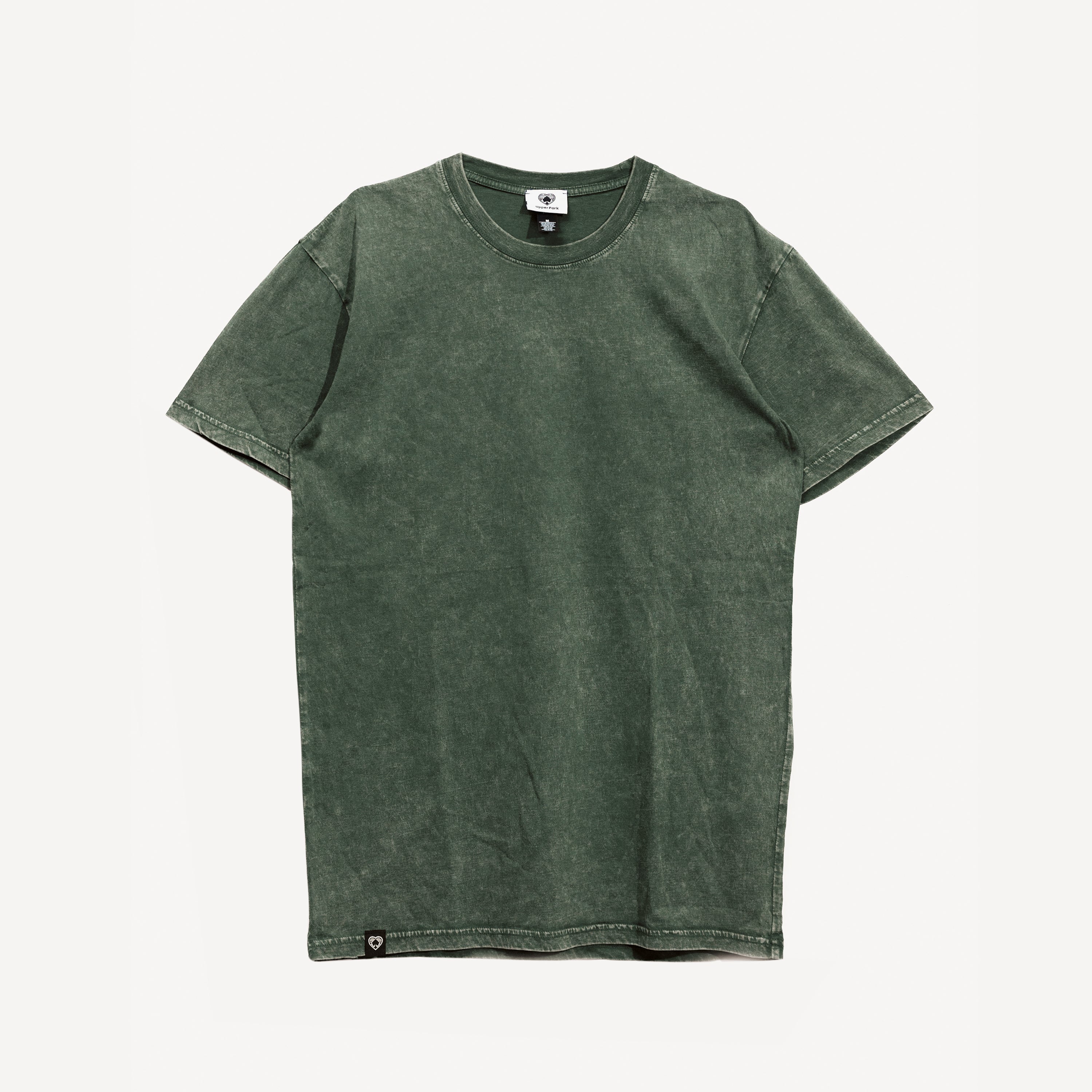 Simple Stone Washed Tee Shirt Moss