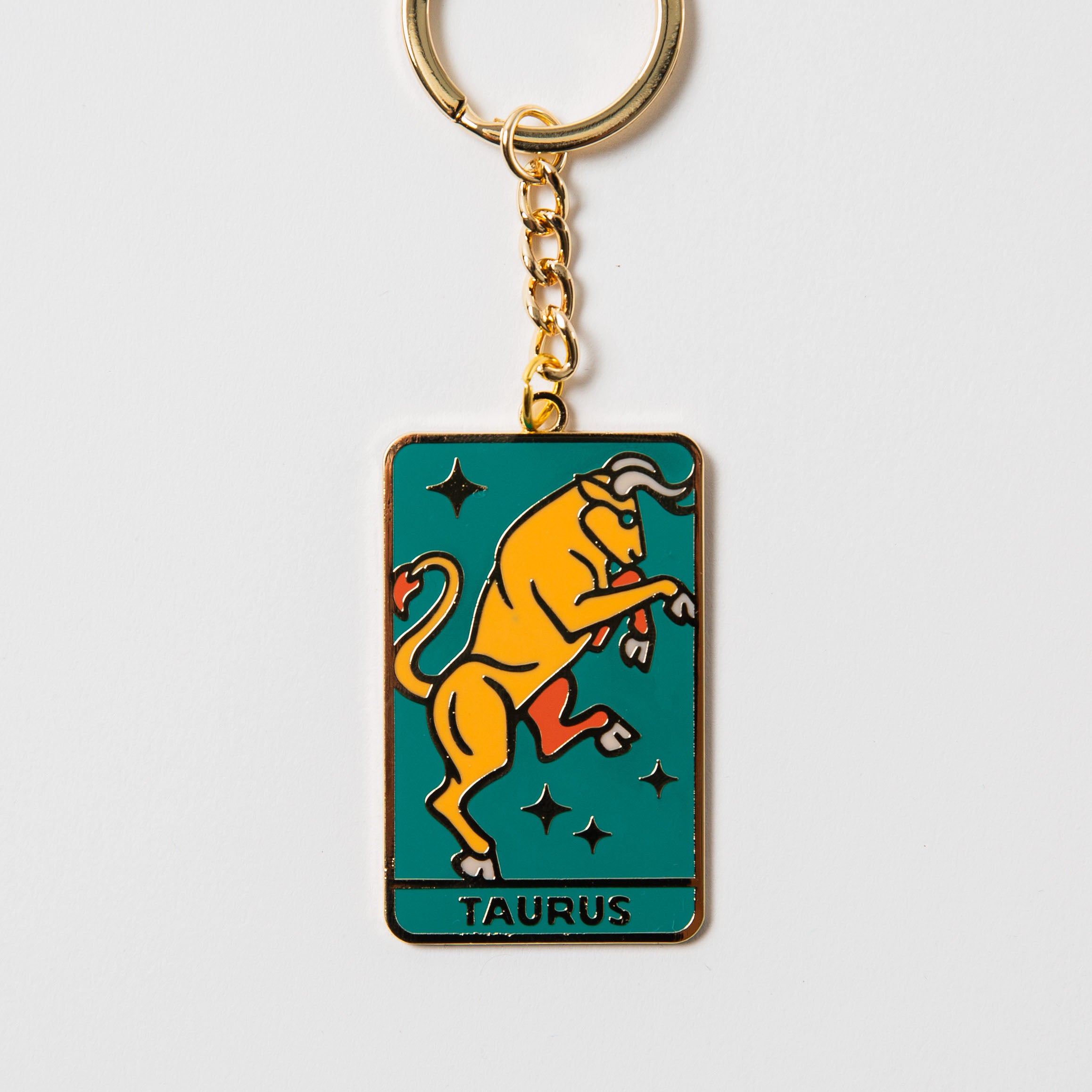 Taurus Key Chain Gold Metal - Zodiac Key Chain