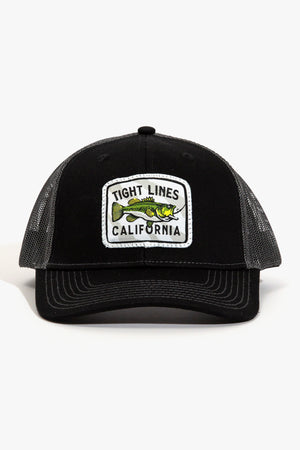 California Tight Lines Bass Fishing Trucker Hat