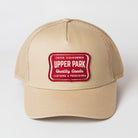 Truck Stop 5 Panel Trucker Hat - Khaki - Front Main View - Upper Park Hat