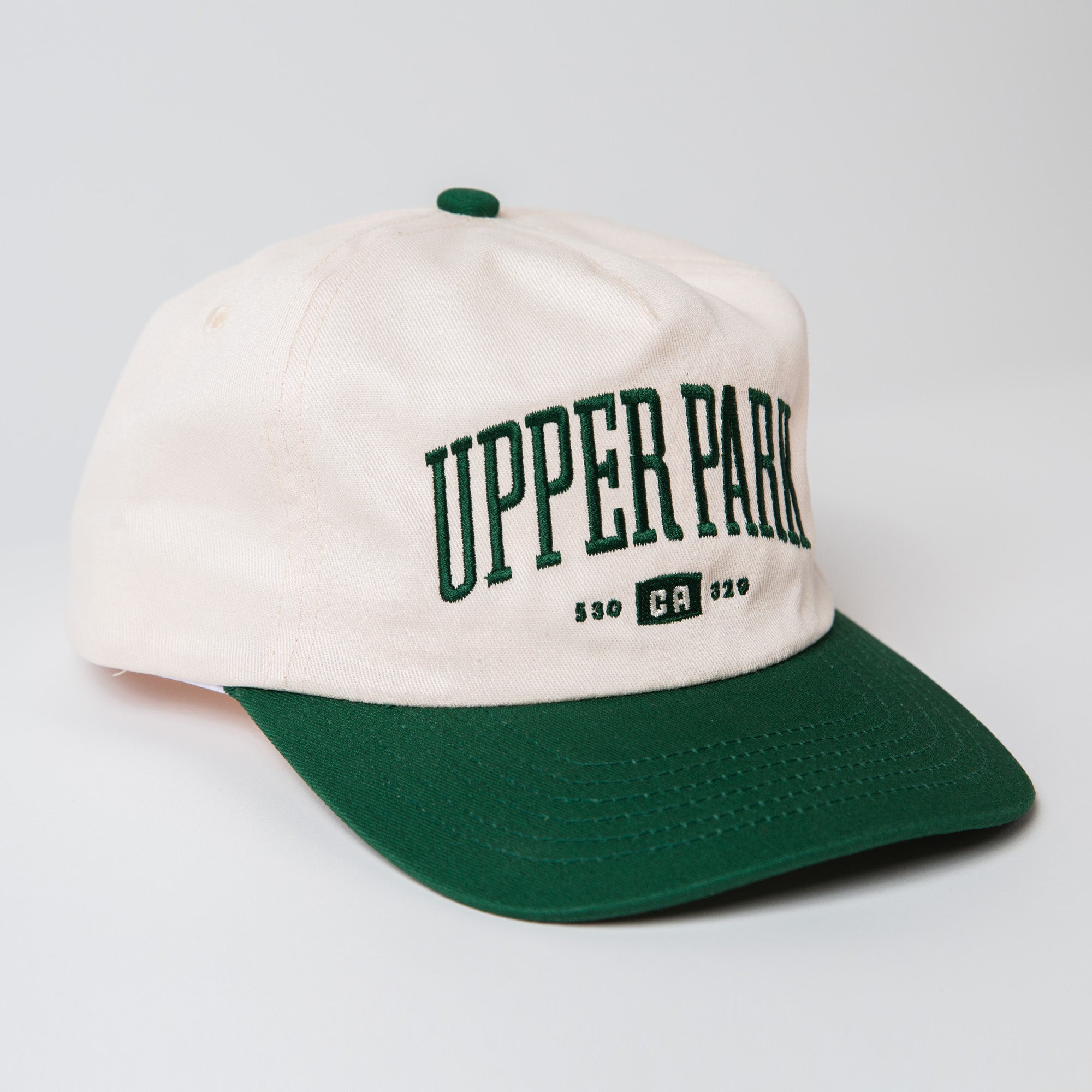 Upper Park Clothing - College Town Hat - Two Tone Vintage Style Hat Green