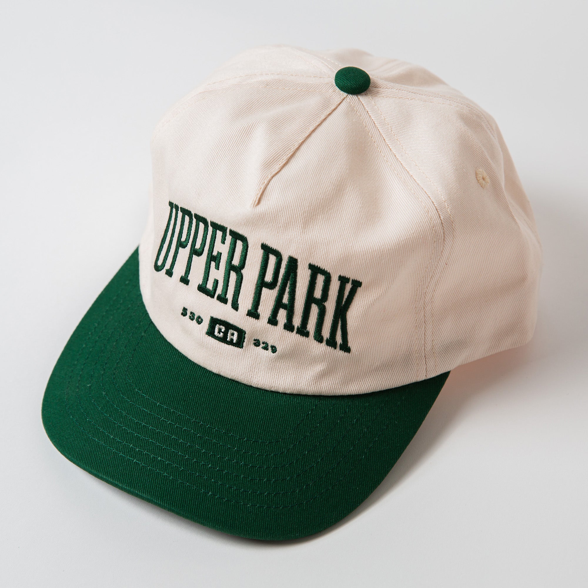 Upper Park Clothing - College Town Hat - Two Tone Vintage Style Hat Green