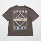 Upper Park Discovery Graphic Women's Tee - Gray t-shirt with 'Upper California Park' graphic on a white background