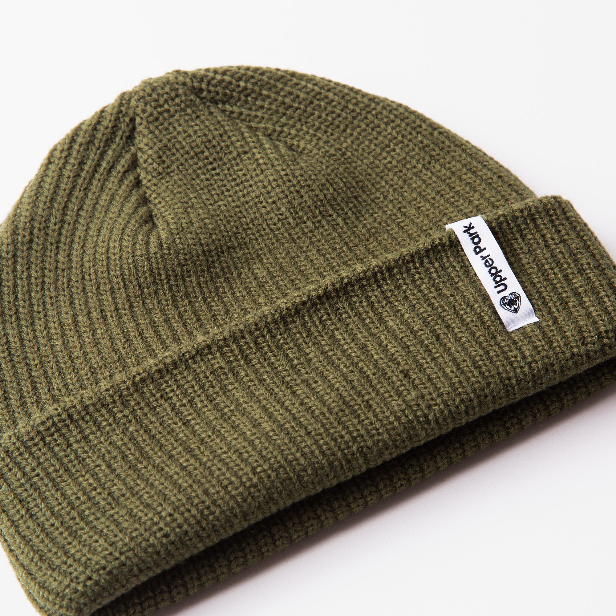 Upper Park Skinny Label Beanie - Cable Beanie - Fisherman Style