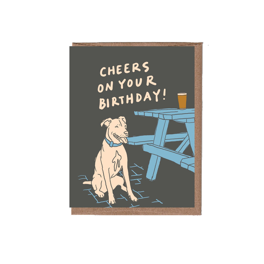 La Familia Green - Patio Dog Birthday Greeting Card