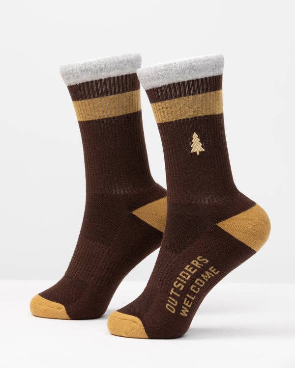 The Landmark Project - Out-of-Doors Club Sock: L/XL / Brown