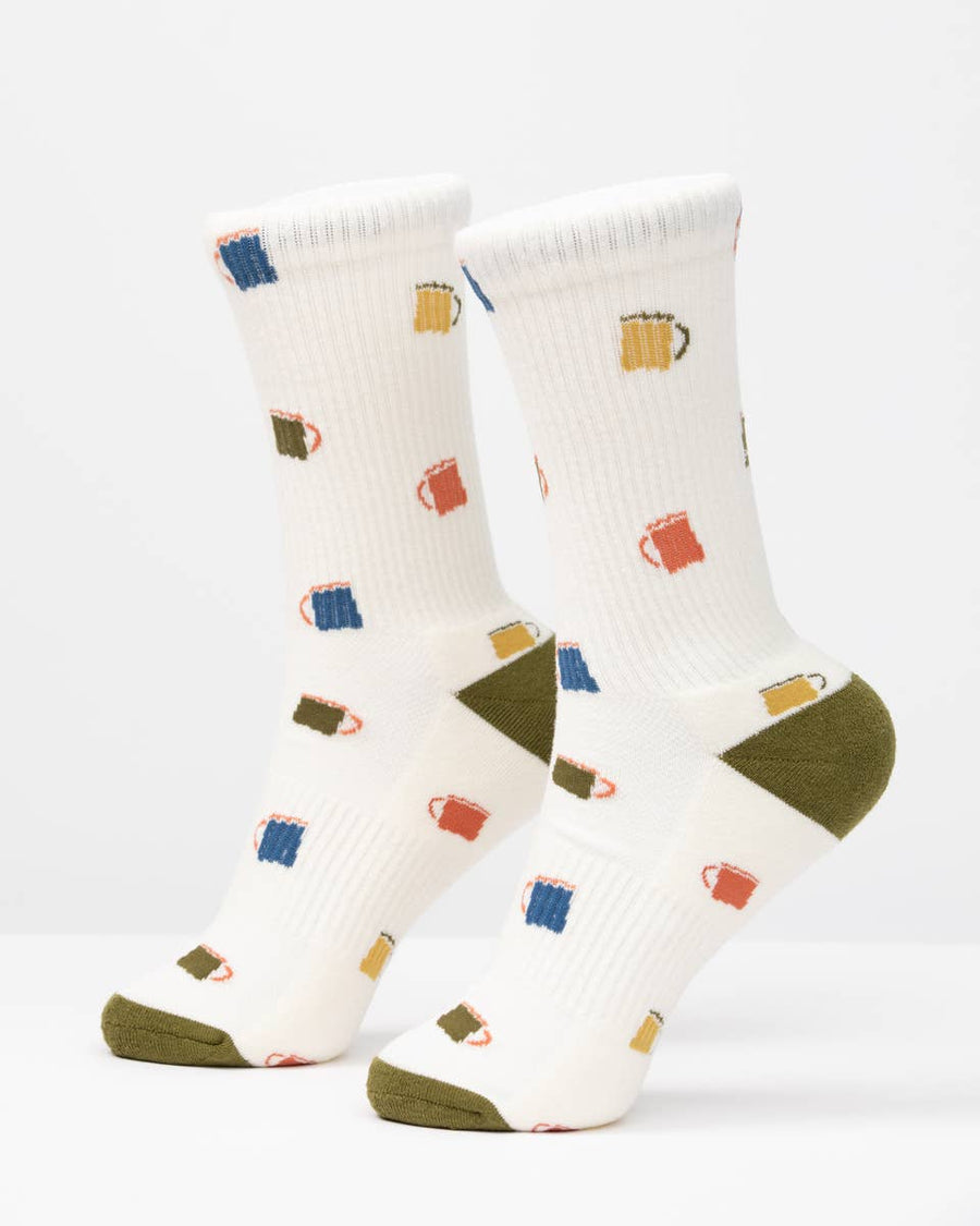 Camp Cup Pattern Sock: L/XL / Vintage White