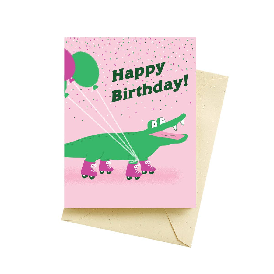 Seltzer Goods - Skater Gator Birthday Cards