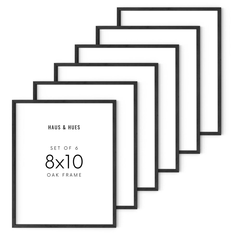 Haus and Hues - 8x10 in, Set of 6, Black Oak Frame