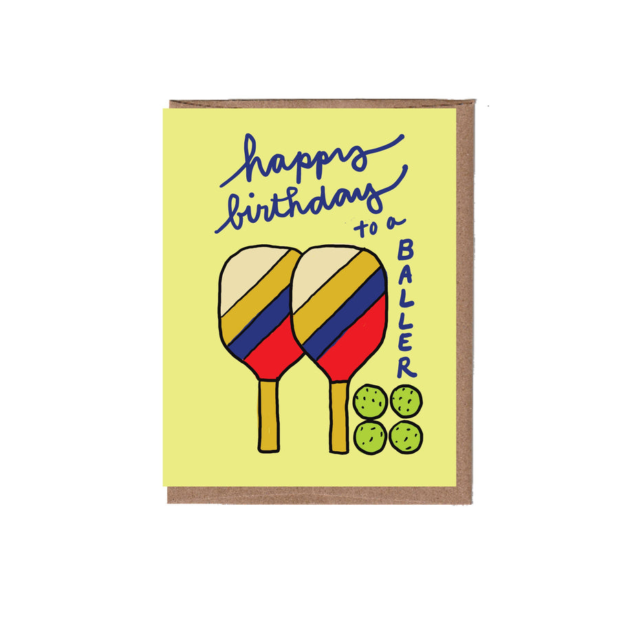 La Familia Green - Pickleball Birthday Greeting Card