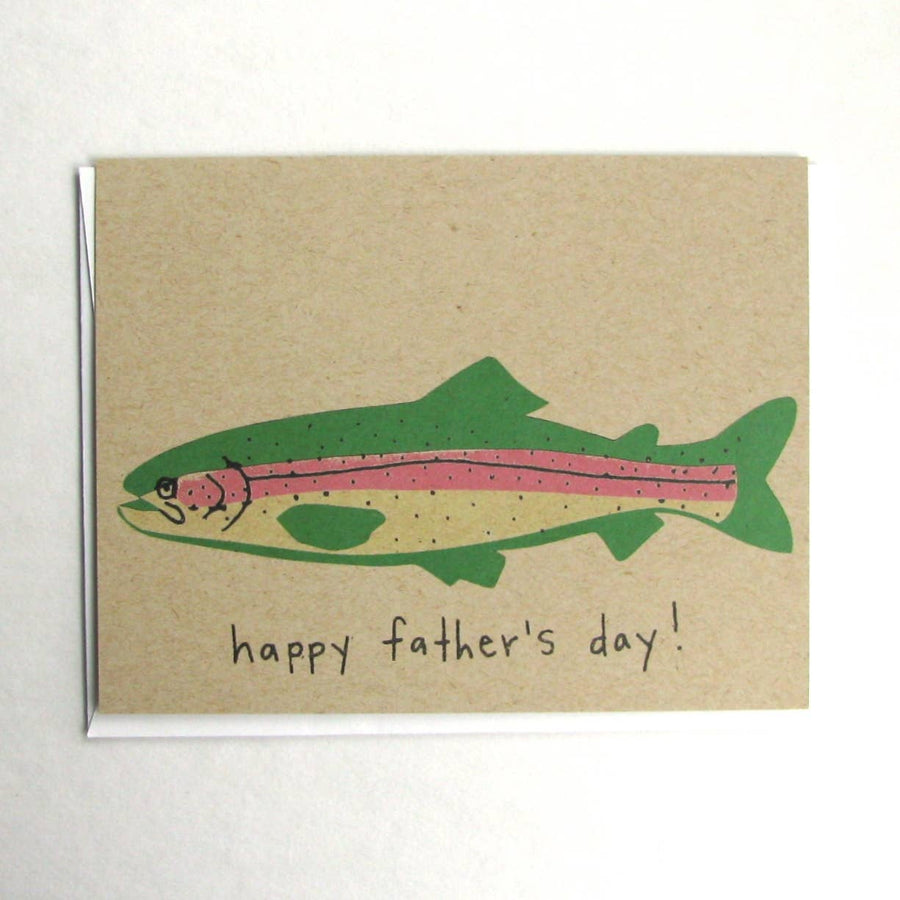 La Familia Green - Trout Father's Day Greeting Card