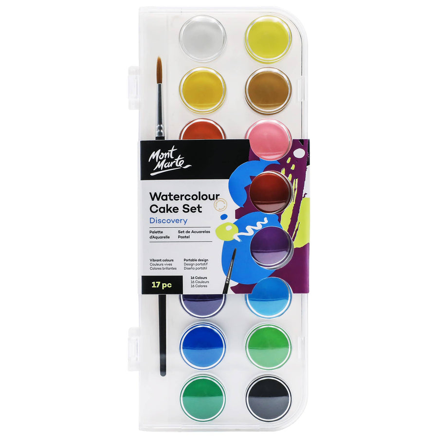 Mont Marte Usa, Inc. - Watercolor Cake Set Discovery 17pc