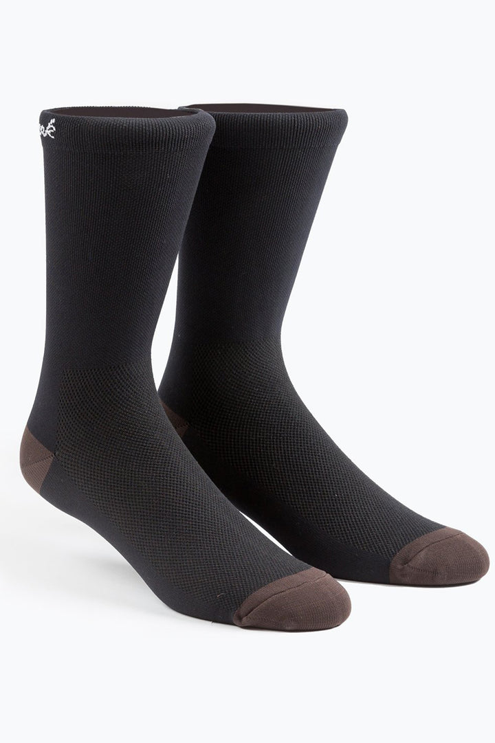 Black/Brown Cursive Upper Park Socks