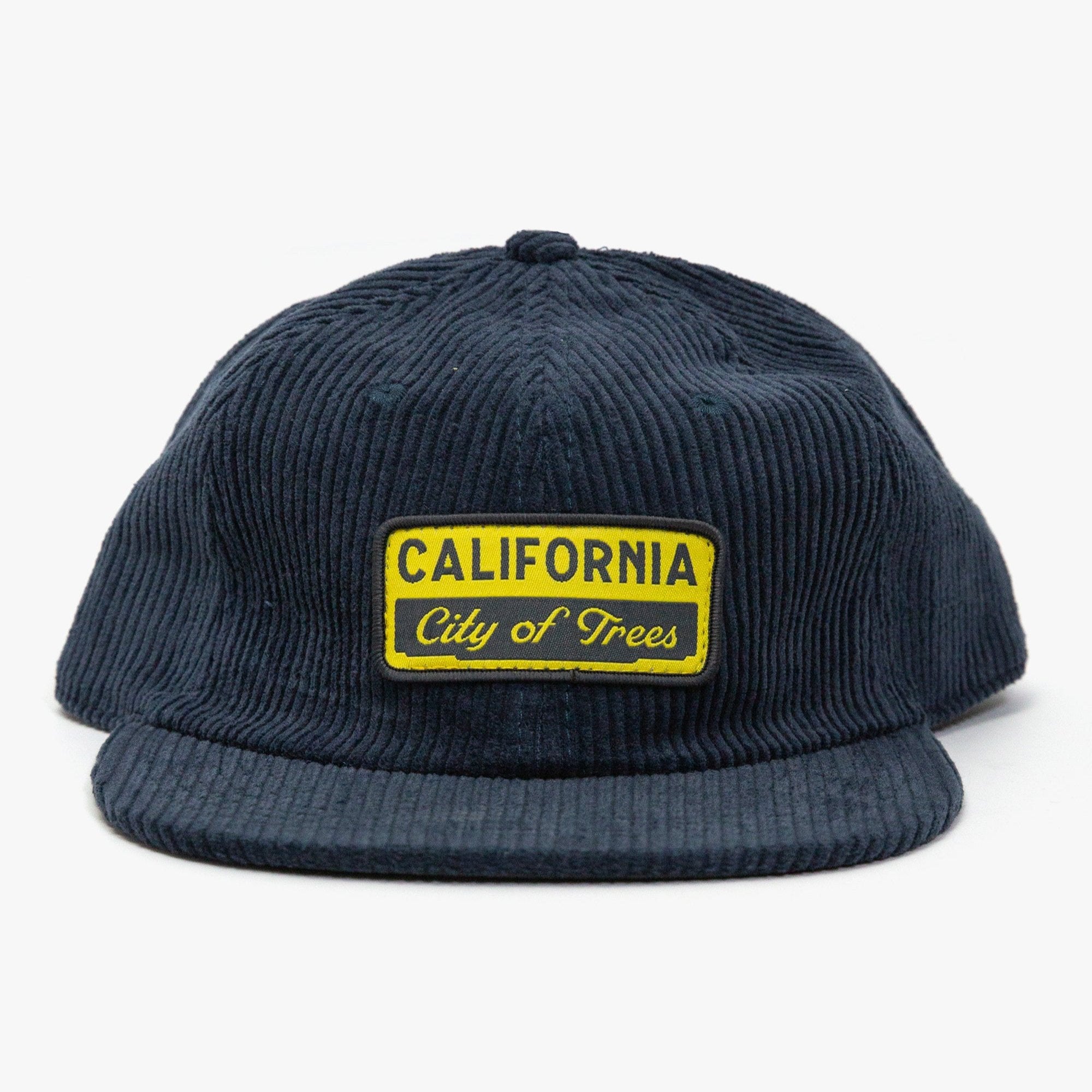 City of Trees California Cord Cap Navy Front - Upper Park Clothing - Chico, Ca