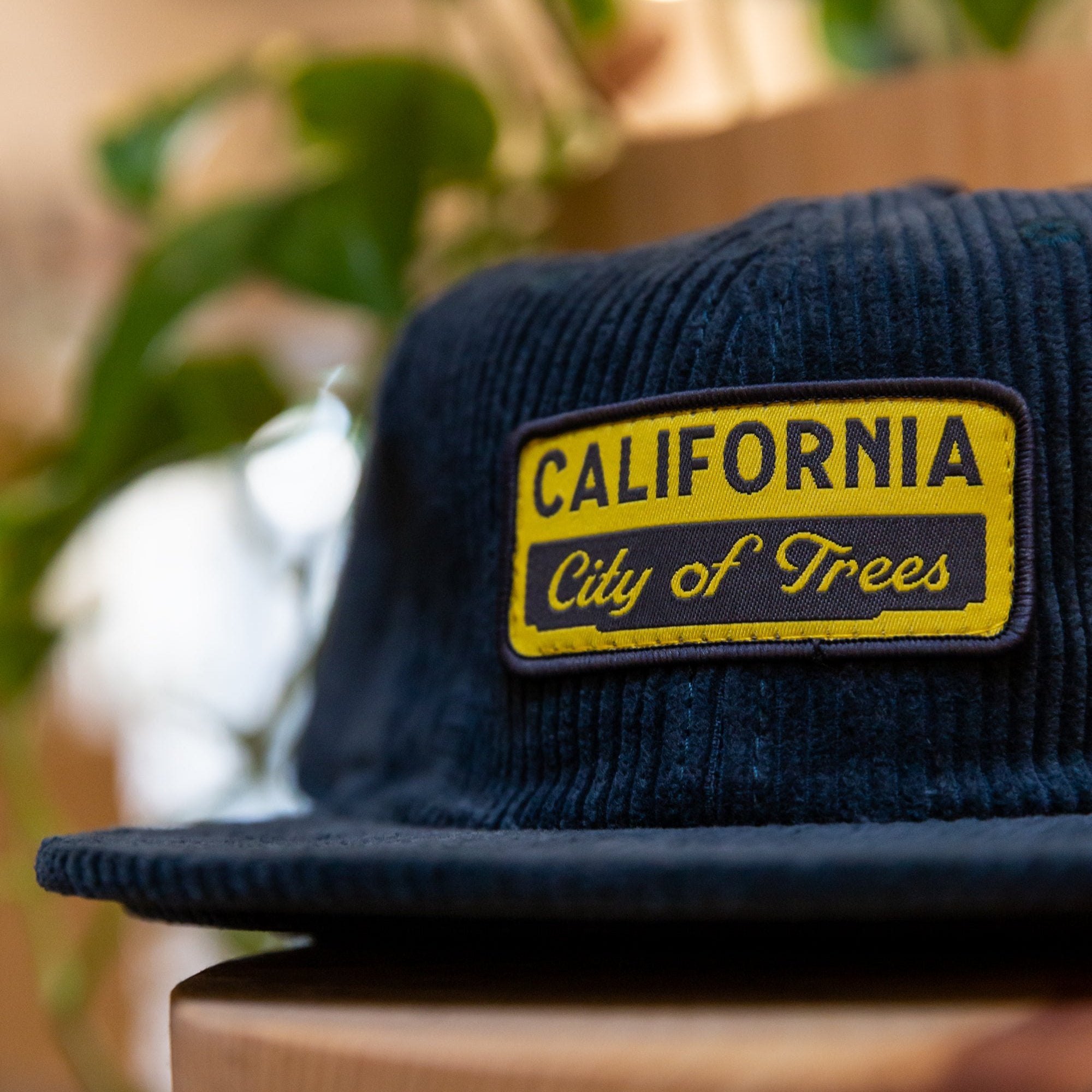 City of Trees California Cord Cap Navy Front - Upper Park Clothing - Chico, Ca