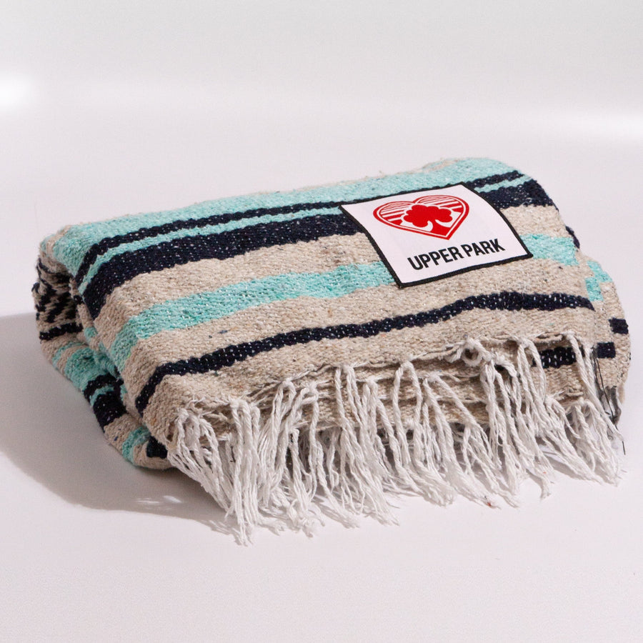 Mexican Blanket Mint/Tan/Navy