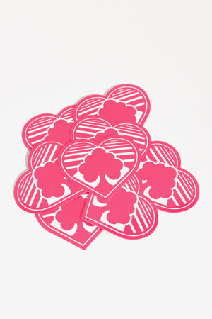 Small Heart Sticker - Pink