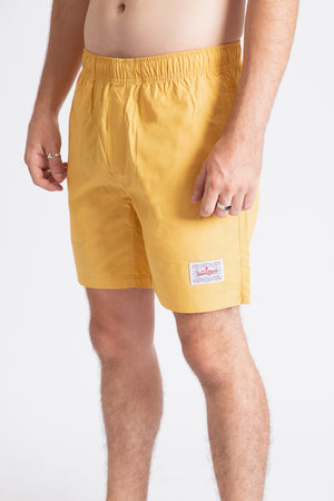 Retro Pro Label 17" Beach Shorts - Mustard