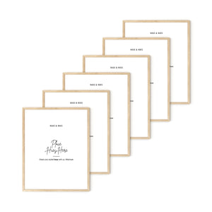 hausandhues - 11x14 in, Set of 6, Beige Oak Frame