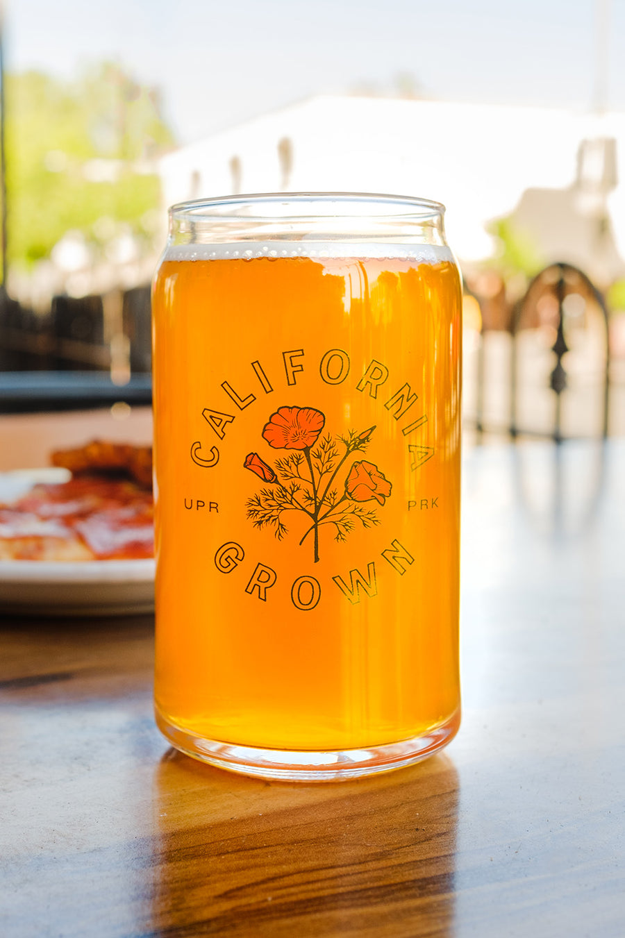 California Grown Beer Can Glass