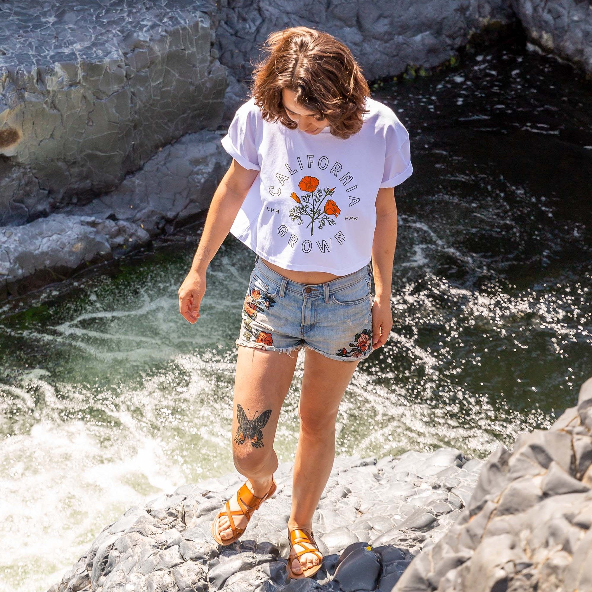 California grown crop tee - Bidwell Park - Bear Hole - Upper Park Clothing - Chico, Ca