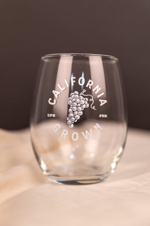 California Grown Wine Glass