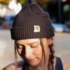 California Poppy Cable Beanie - Upper Park Clothing - Chico, Ca