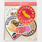 5 California themed stickers in a sticker pack from Upper Park Clothing - Chico, Ca