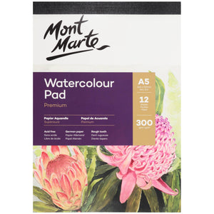 Mont Marte Usa, Inc. - Watercolor Pad German Paper Premium A5 300gsm 12 Sheet