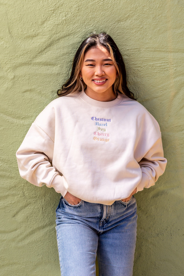 Embroidered Streets Women's Heavy Crew