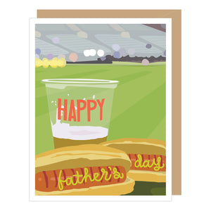 Apartment 2 Cards - Stadium Beer & Hot Dogs Father's Day Card