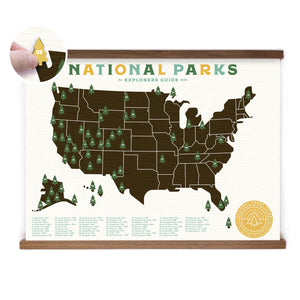 Ello There - 18" x 24" USA National Park Giclee Map