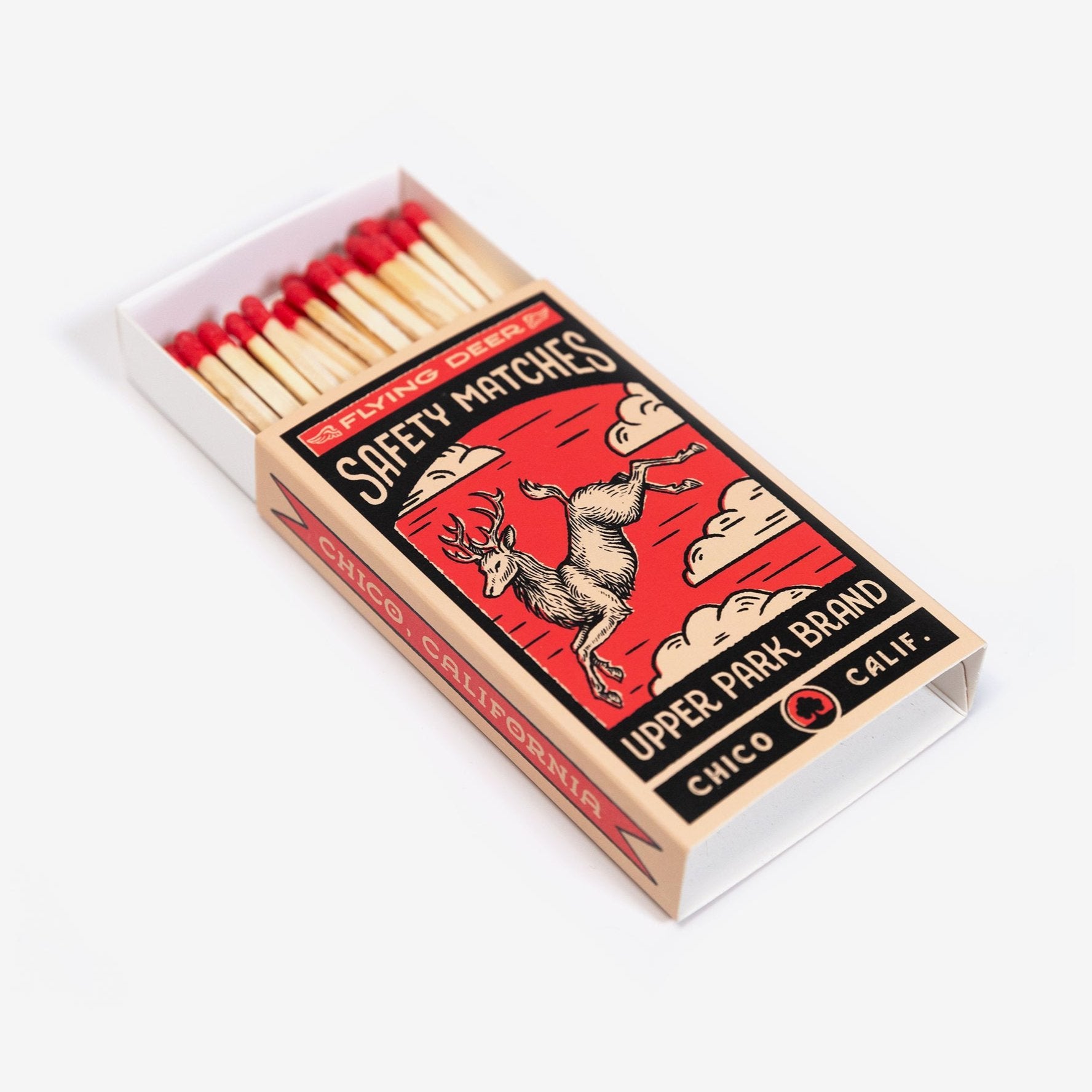 Flying Deer Upper Park Brand Safety Matches - Chico, California - Upper Park Clothing