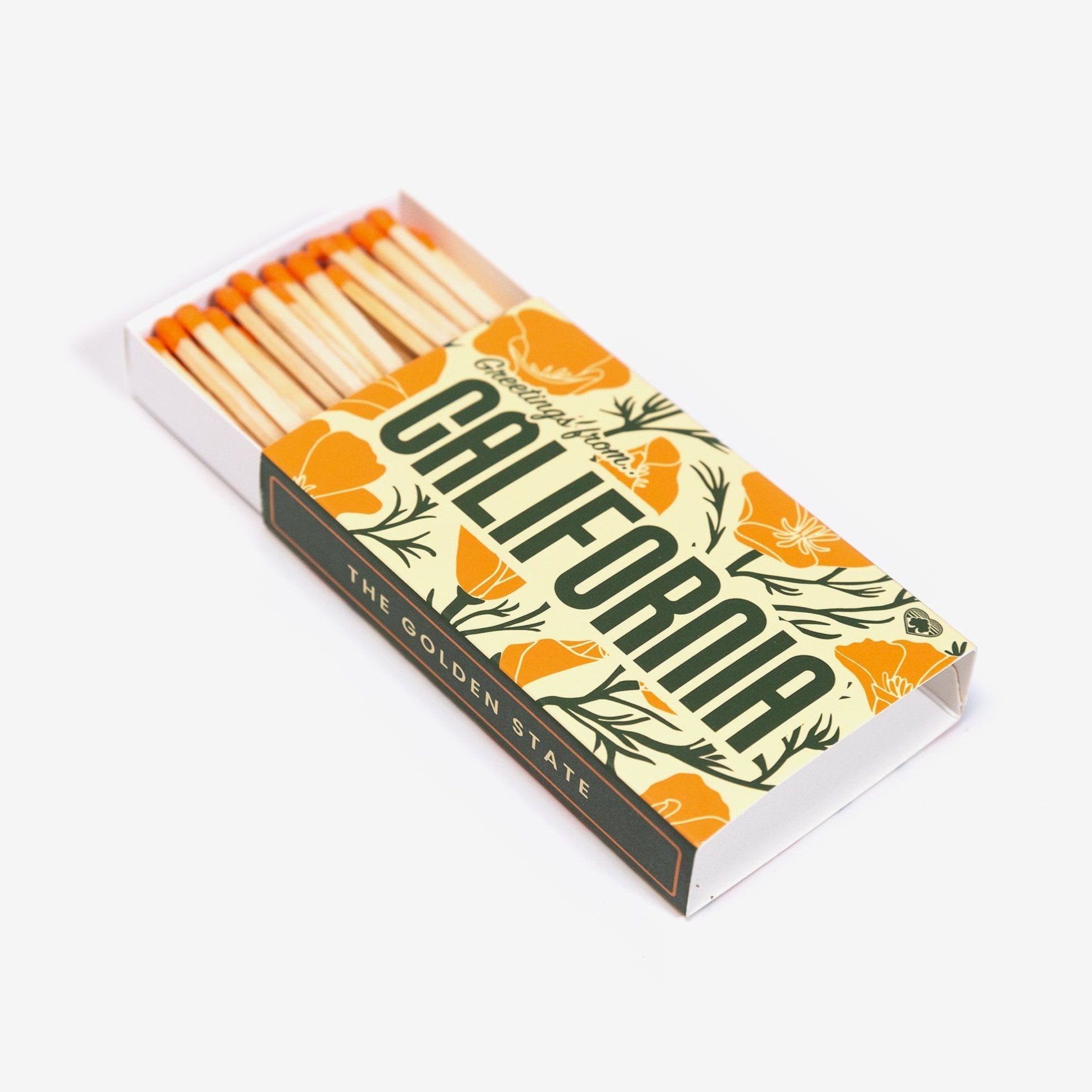 Greetings From California Matches - The Golden State - Poppy - Vintage Style Home Decor