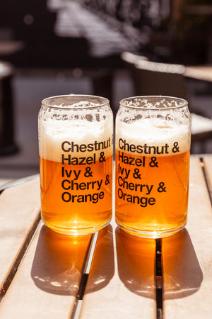 Helvetica Streets Beer Can Glass 2-Pack
