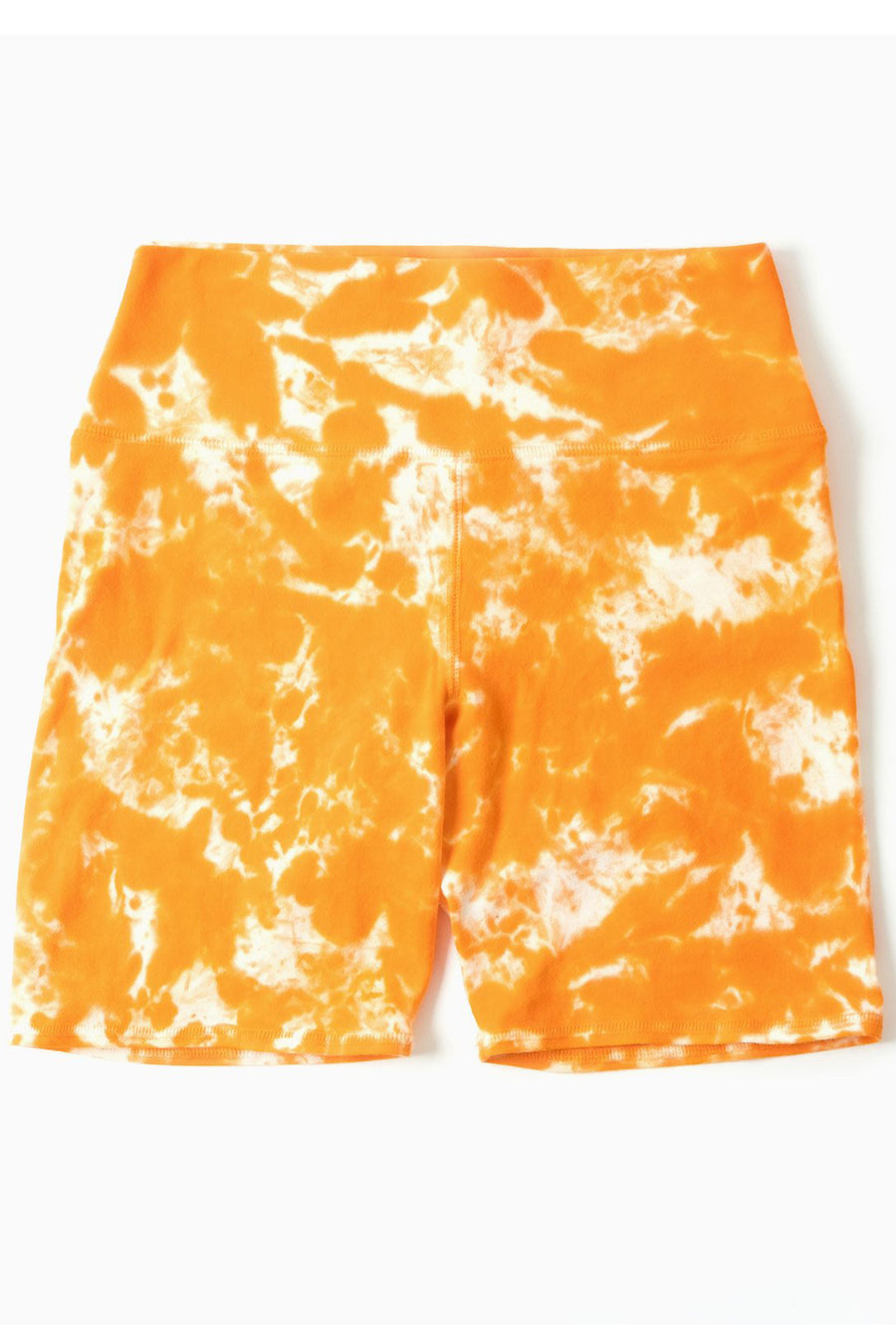 Axis High Rise Biker Shorts - Orange Tie Dye