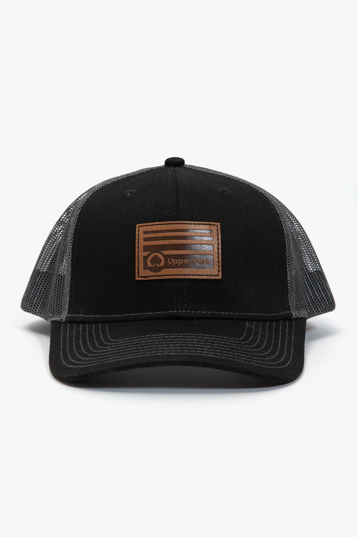 Leather Horizon Label Trucker Hat – Upper Park