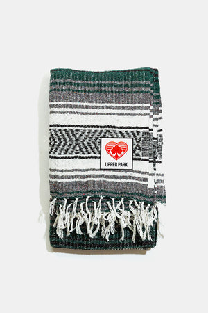 Mexican Blanket Forest Green/Charcoal/White