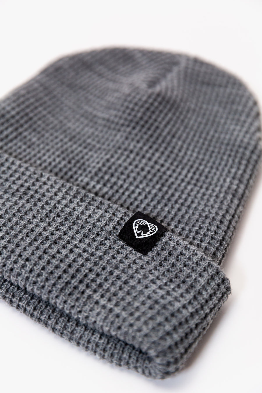 Mini Heart Flag Waffle Knit Beanie